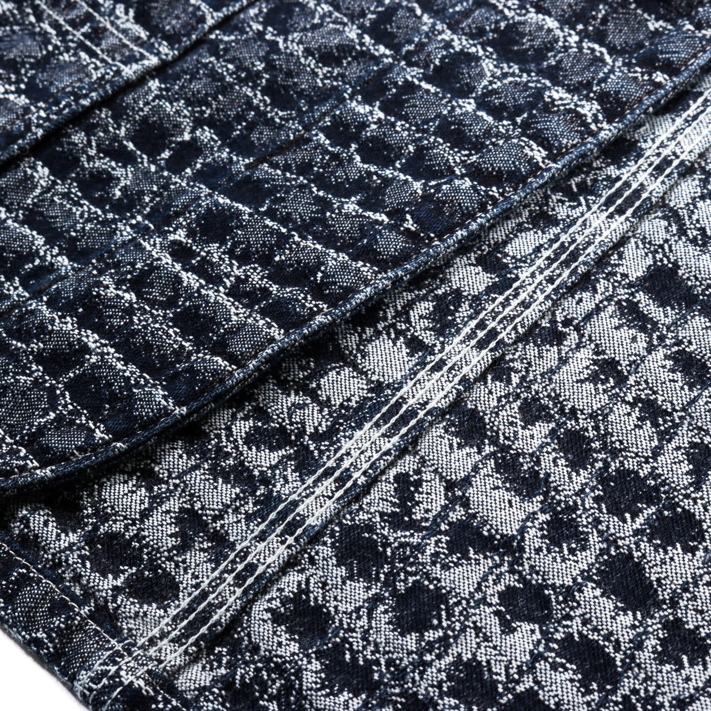 NEEDLES COVERALL 10OZ. CROCODILE JACQUARD DENIM INDIGO