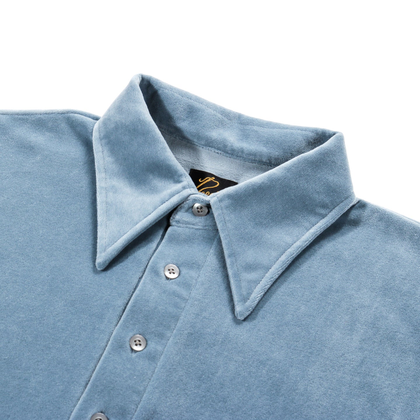 NEEDLES PULLOVER SHIRT VELOUR JERSEY LT. BLUE