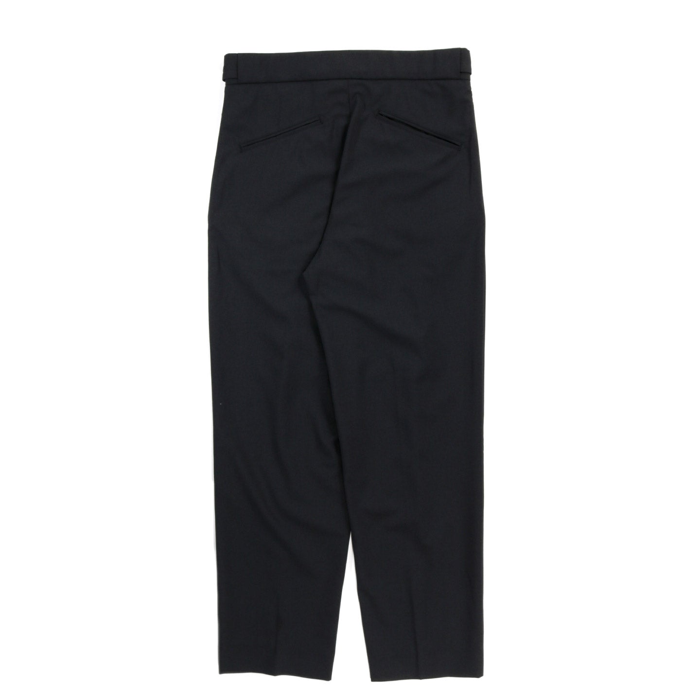 NEEDLES TUCKED SIDE TAB TROUSER POLY CLOTH BLACK