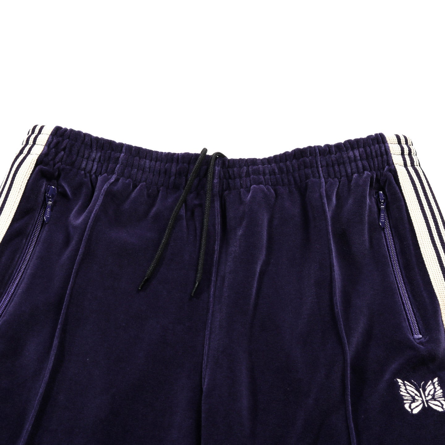 NEEDLES NARROW TRACK PANT VELOUR NAVY