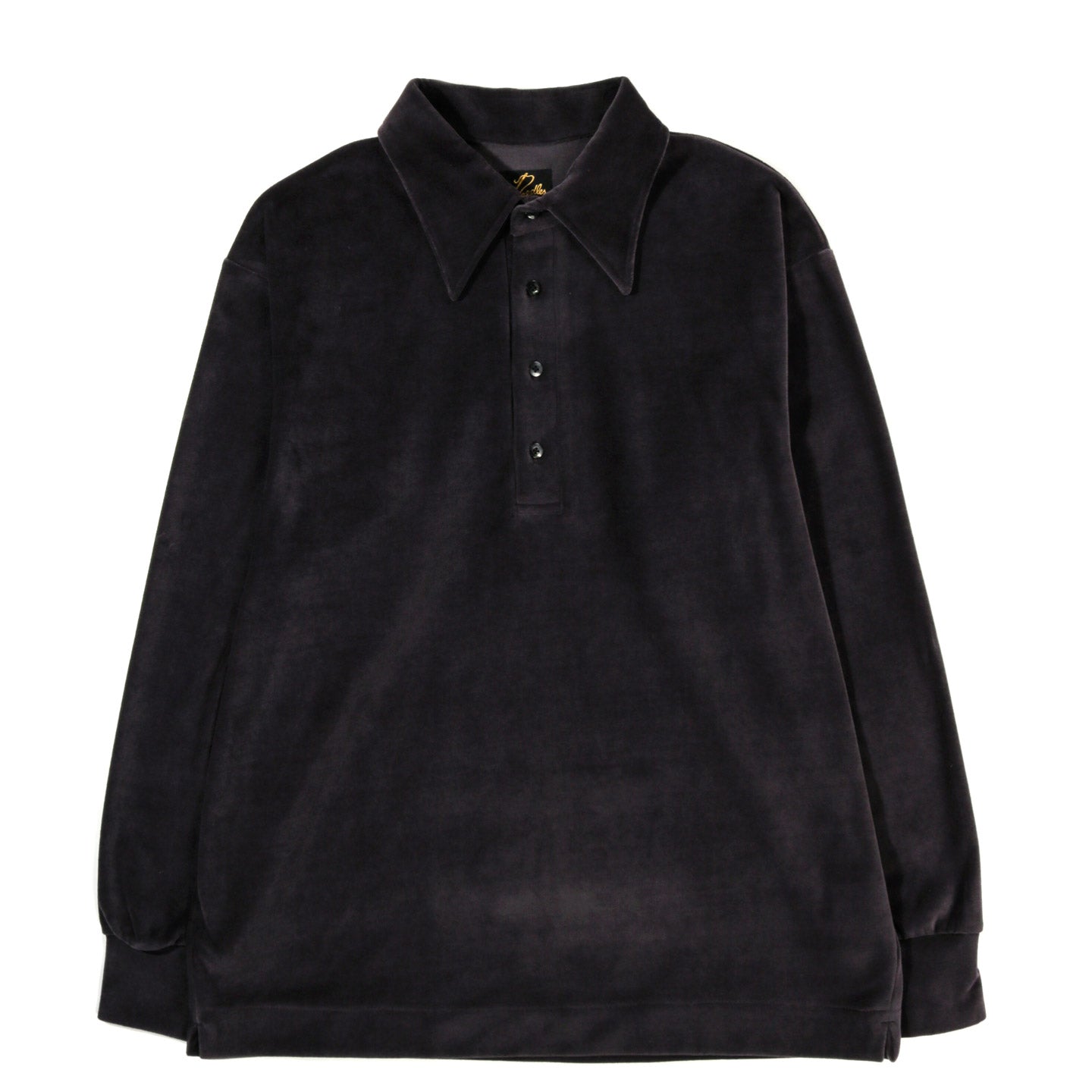 NEEDLES PULLOVER SHIRT VELOUR JERSEY BROWN