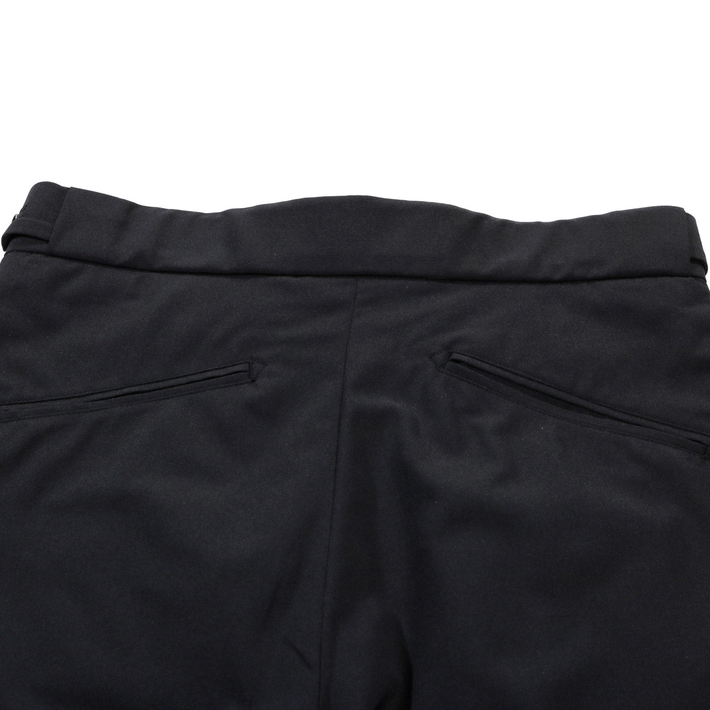 NEEDLES TUCKED SIDE TAB TROUSER POLY CLOTH BLACK