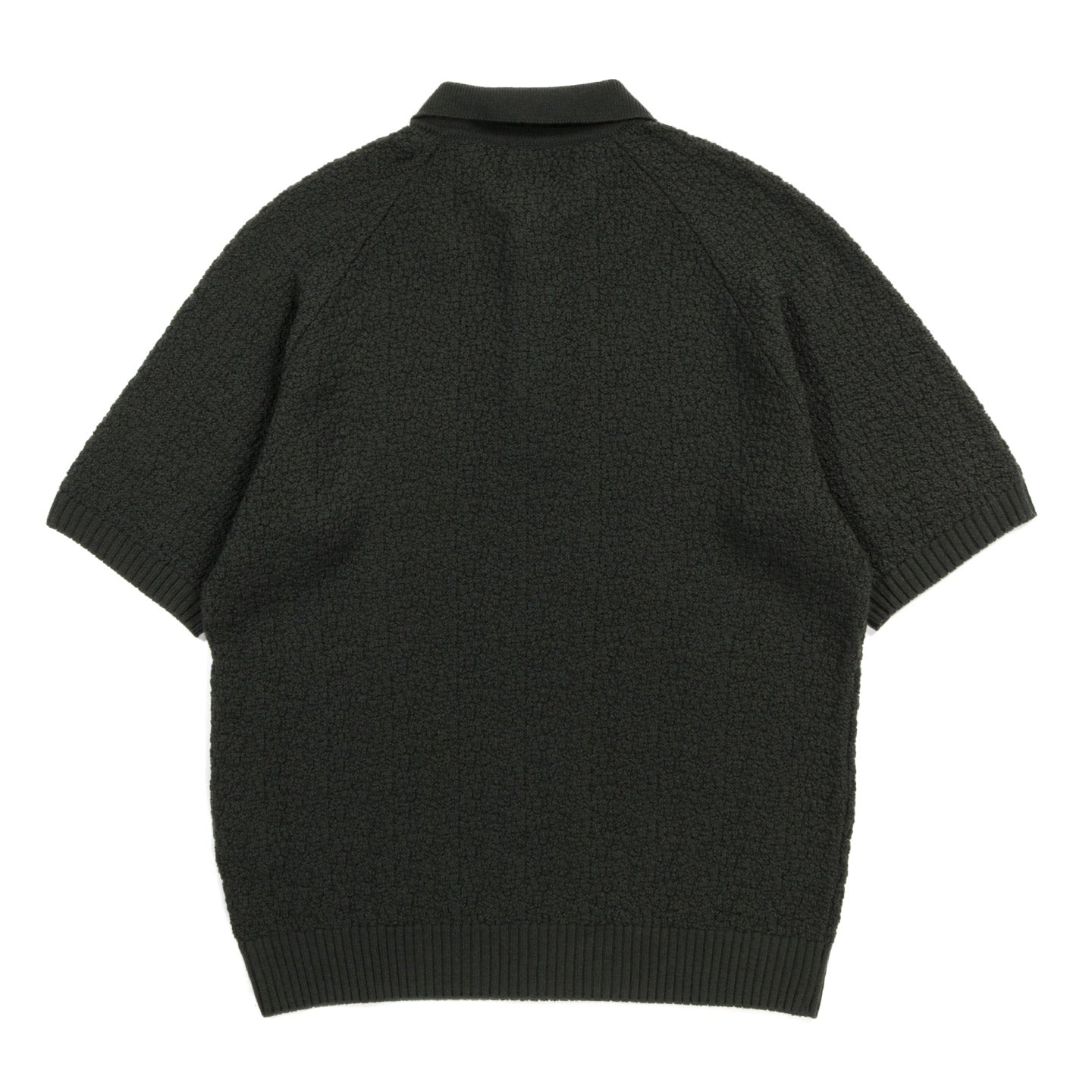 NEEDLES S/S POLO SWEATER MERINO WOOL KNIT GREEN