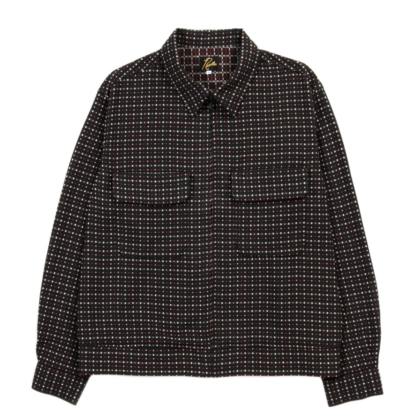 NEEDLES SPORTS JACKET SMALL DOBBY SQUARE BLACK