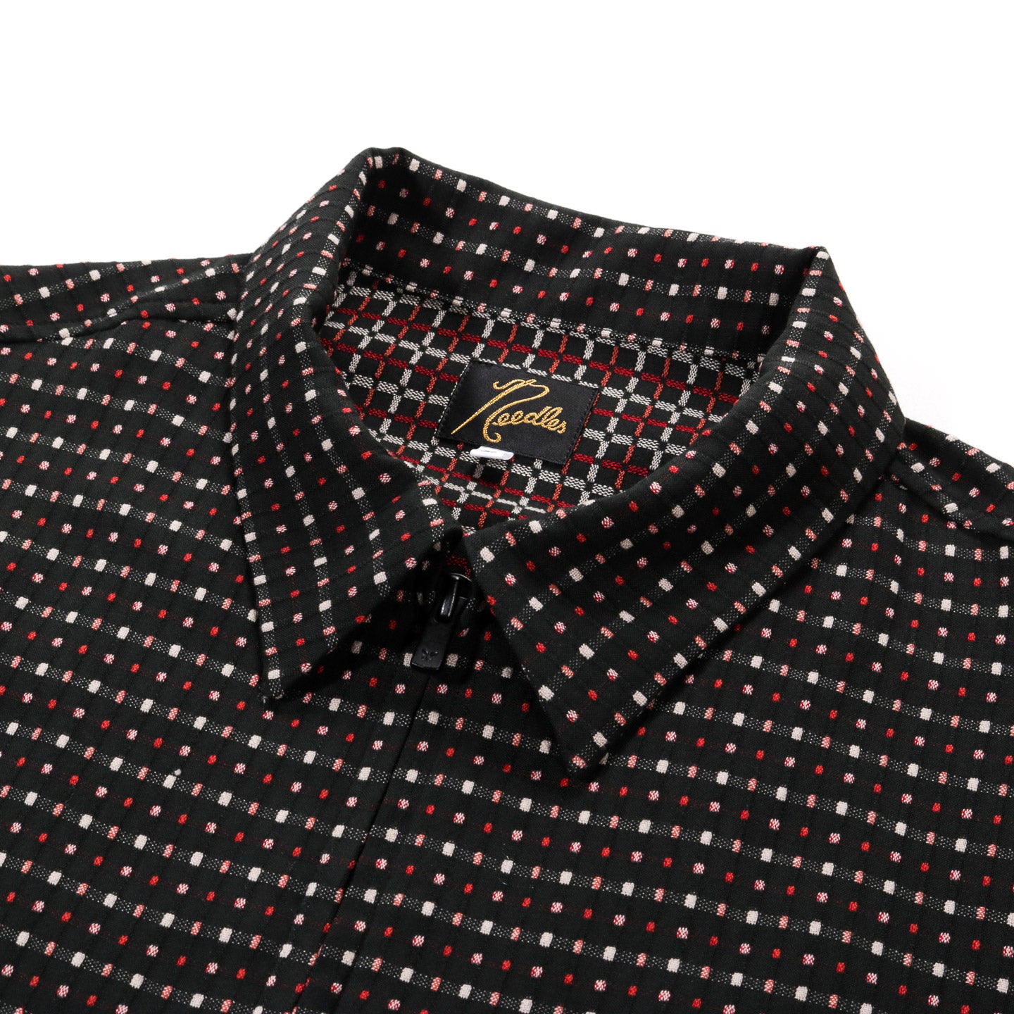 NEEDLES SPORTS JACKET SMALL DOBBY SQUARE BLACK