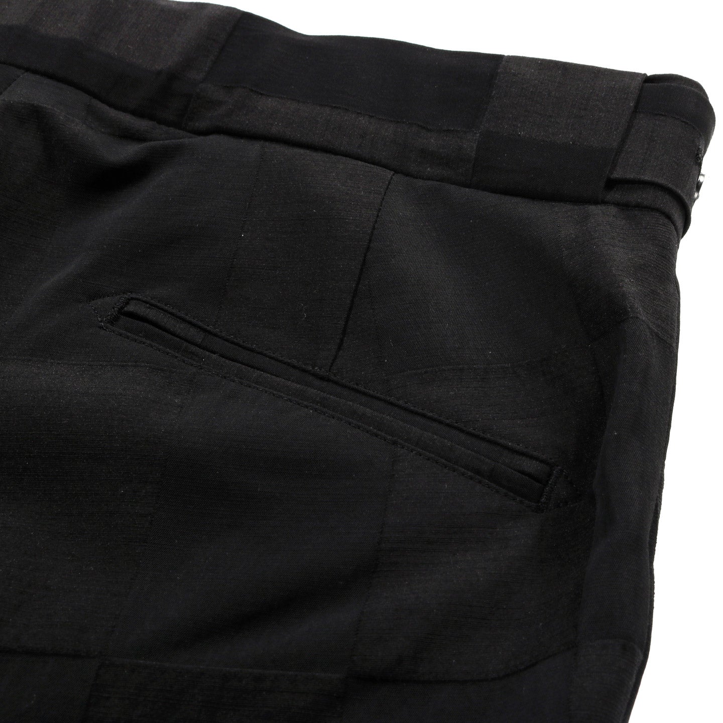 NEEDLES SIDE TAB TROUSER R/W BLOCK JACQUARD BLACK