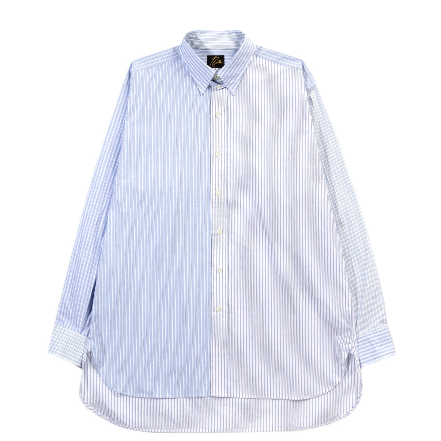 NEEDLES COMBO TAB COLLAR SHIRT COTTON TYPEWRITER STRIPE