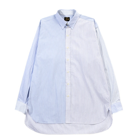NEEDLES COMBO TAB COLLAR SHIRT COTTON TYPEWRITER STRIPE