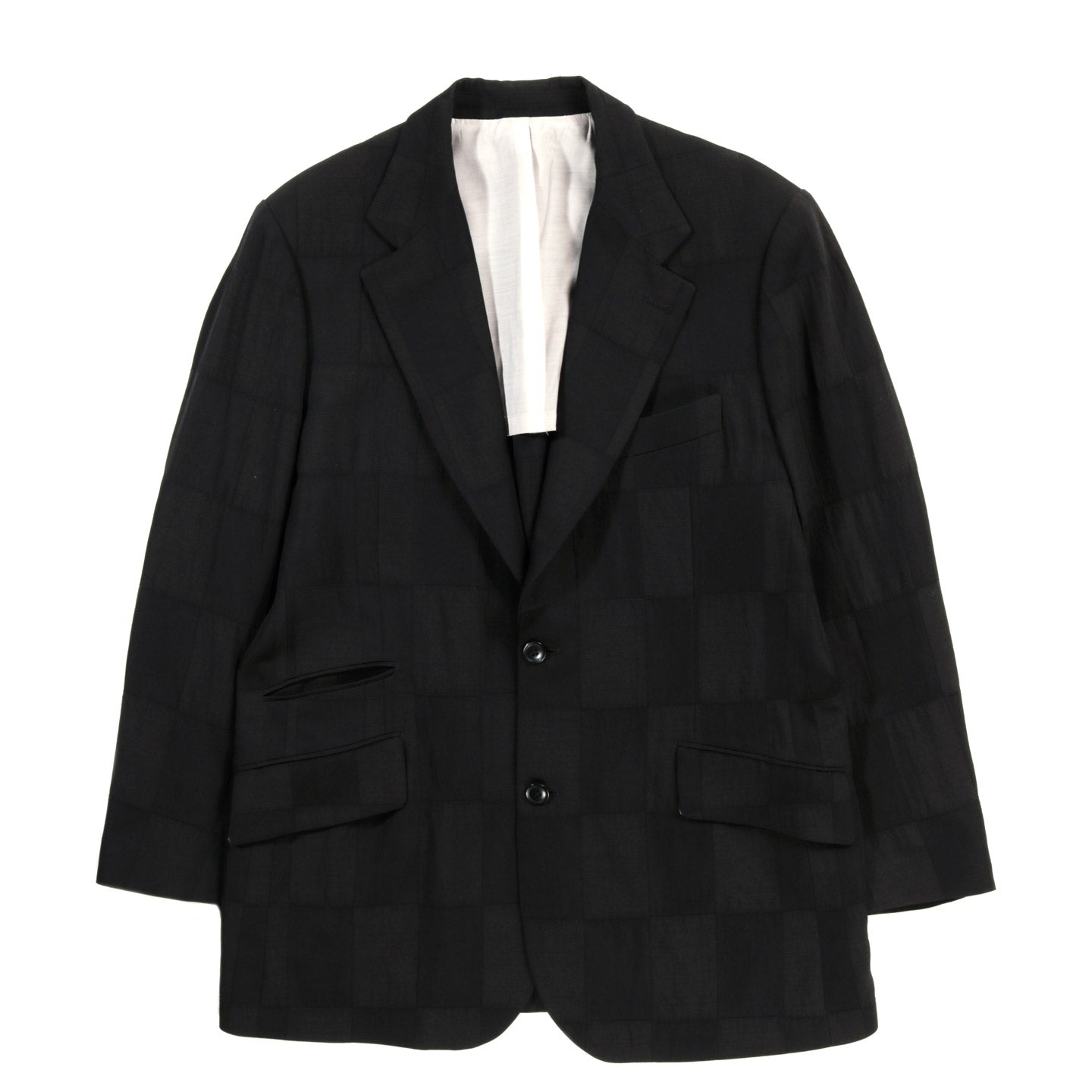 NEEDLES 2B JACKET R/W BLOCK JACQUARD BLACK