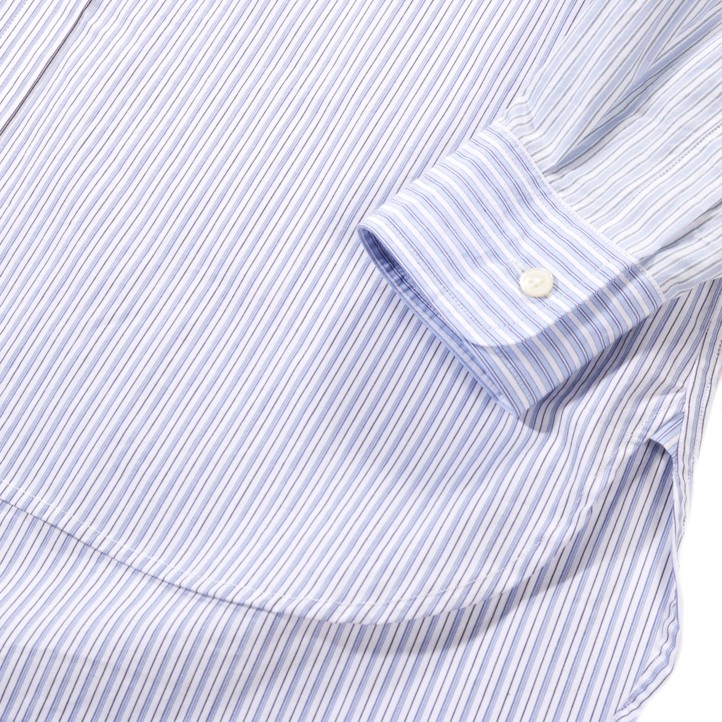 NEEDLES COMBO TAB COLLAR SHIRT COTTON TYPEWRITER STRIPE