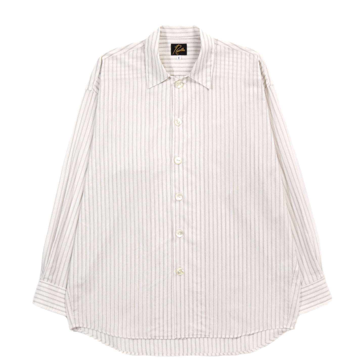 NEEDLES UNCON SHIRT DOBBY STRIPE BROWN