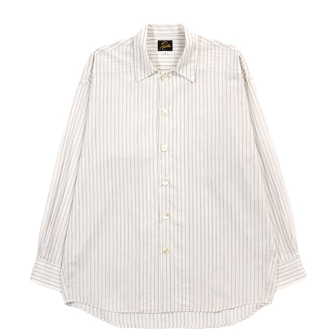 NEEDLES UNCON SHIRT DOBBY STRIPE BROWN