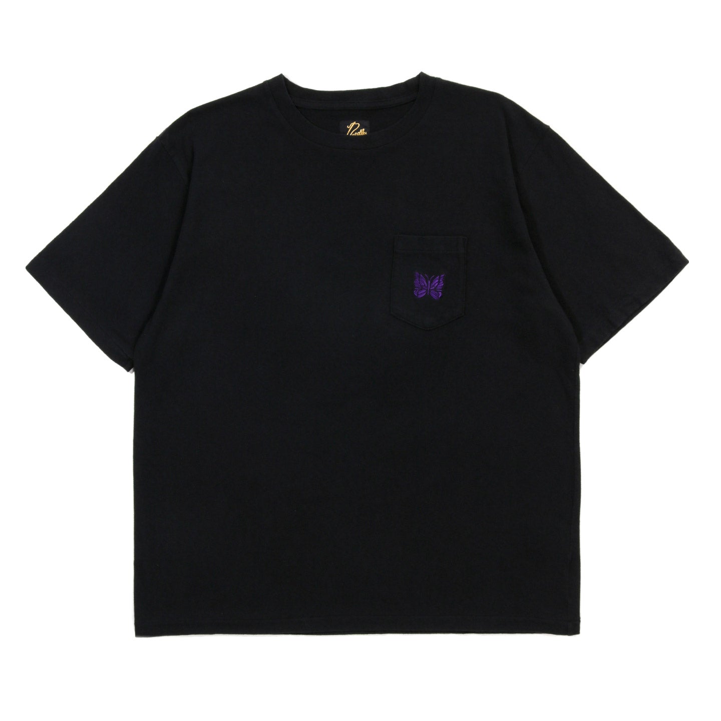 NEEDLES S/S POCKET TEE COTTON JERSEY BLACK