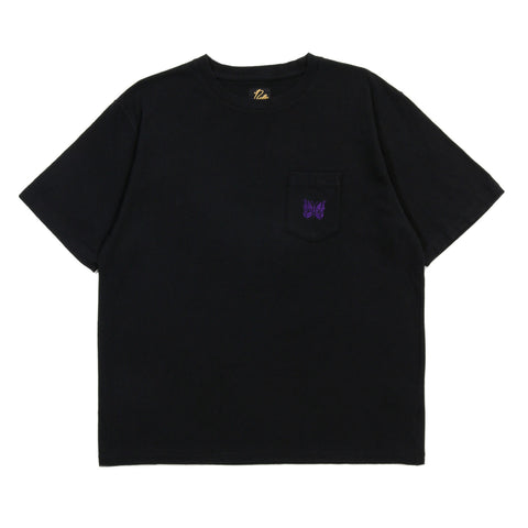 NEEDLES S/S POCKET TEE COTTON JERSEY BLACK