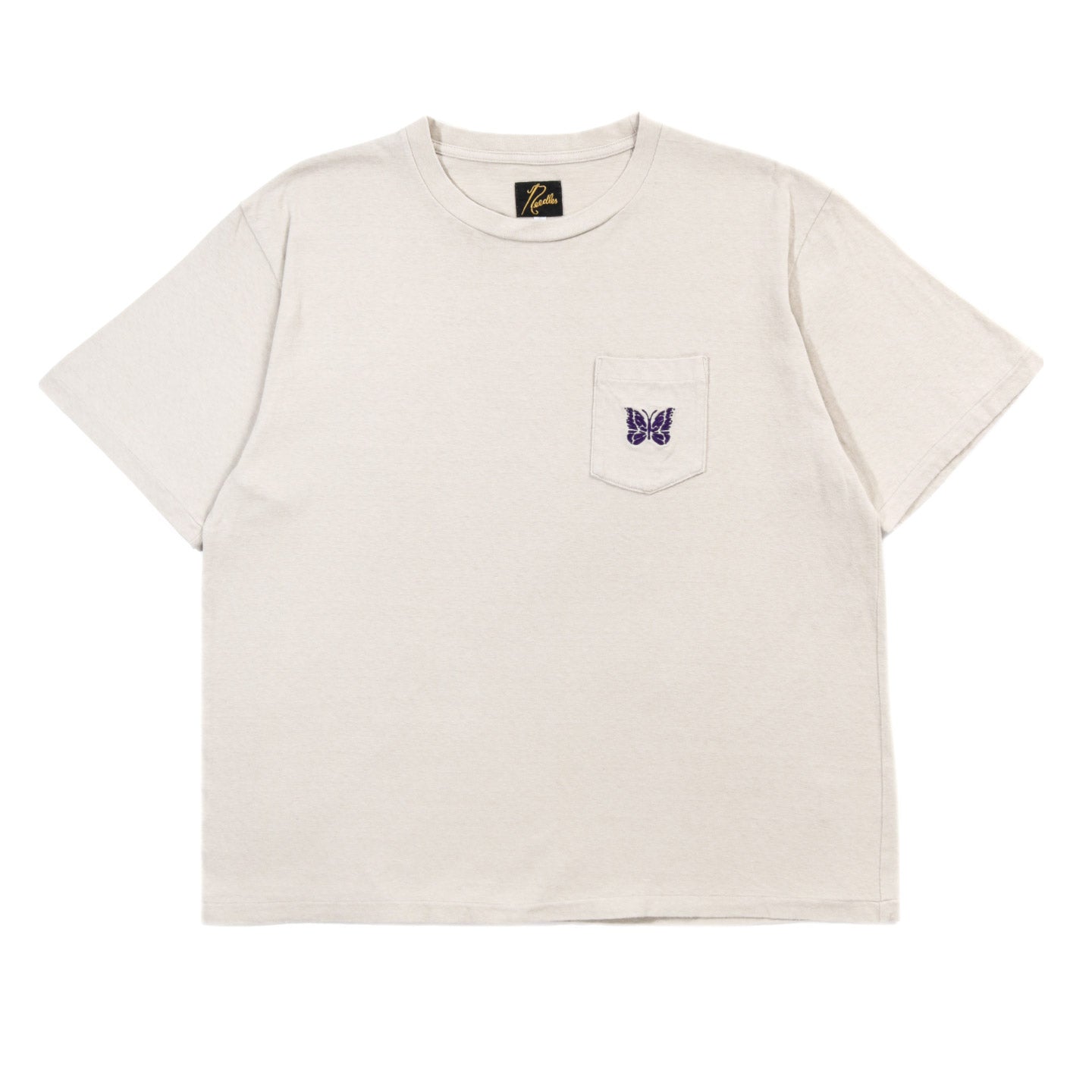 NEEDLES S/S POCKET TEE COTTON JERSEY BEIGE