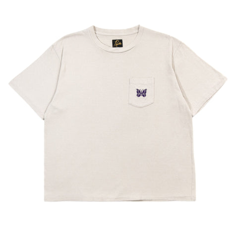 NEEDLES S/S POCKET TEE COTTON JERSEY BEIGE