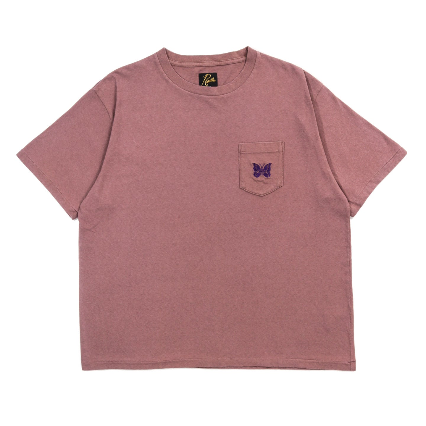 NEEDLES S/S POCKET TEE COTTON JERSEY SALMON
