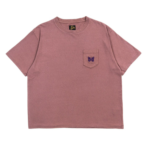 NEEDLES S/S POCKET TEE COTTON JERSEY SALMON
