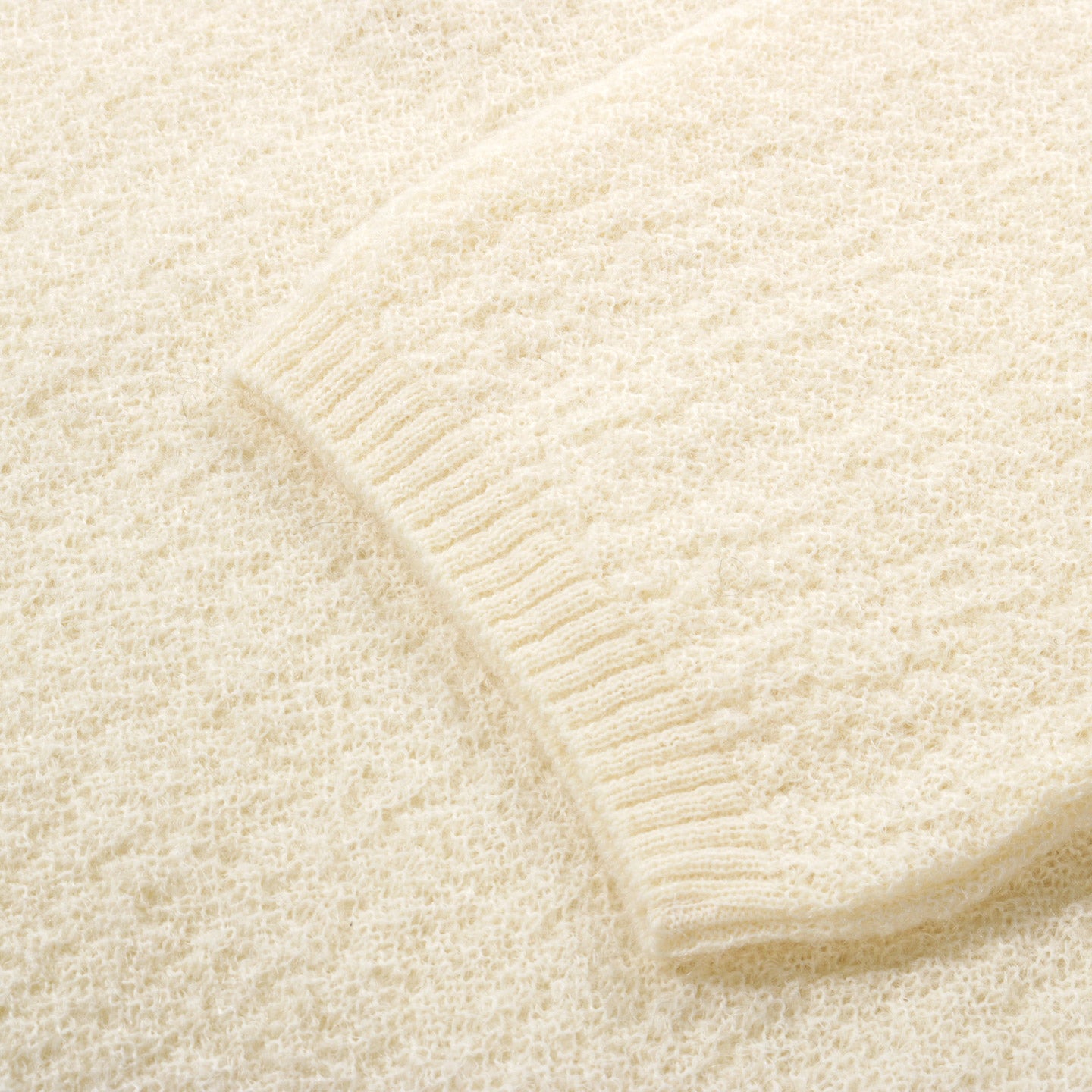 NEEDLES S/S POLO SWEATER CREPE WEAVE IVORY