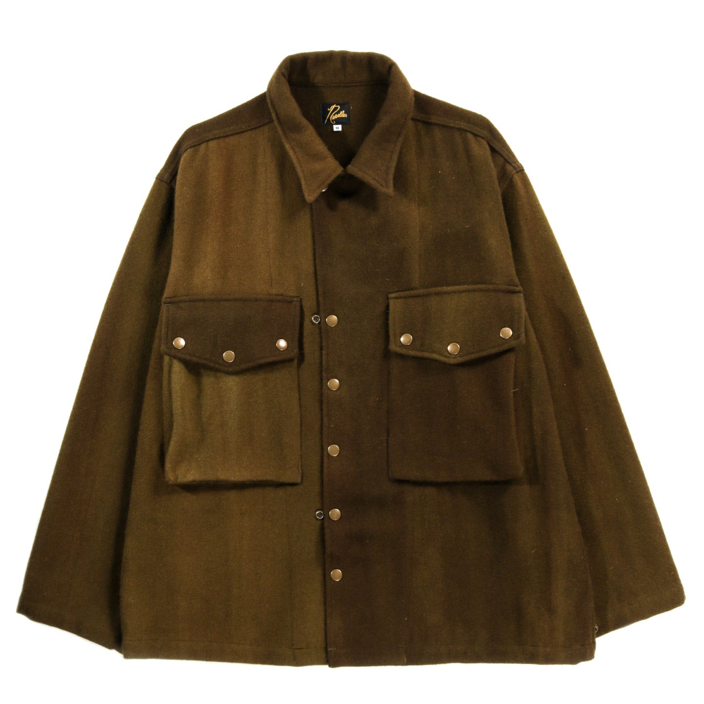 NEEDLES FIELD JACKET WOOL UNEVEN DYE OLIVE