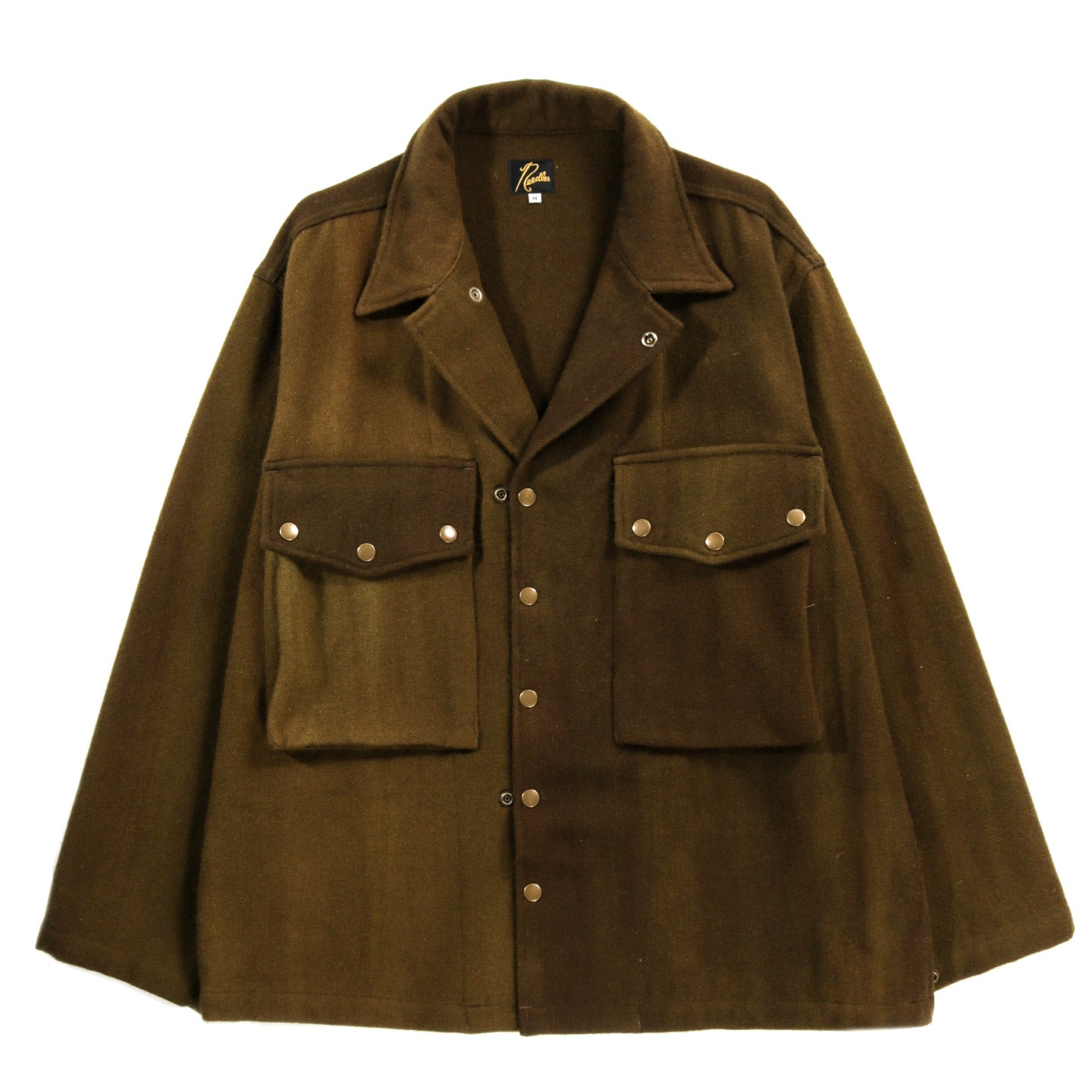 NEEDLES FIELD JACKET WOOL UNEVEN DYE OLIVE