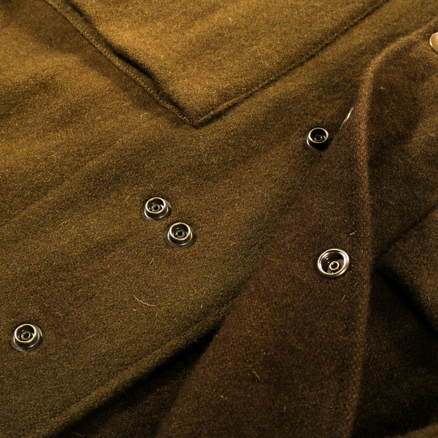 NEEDLES FIELD JACKET WOOL UNEVEN DYE OLIVE