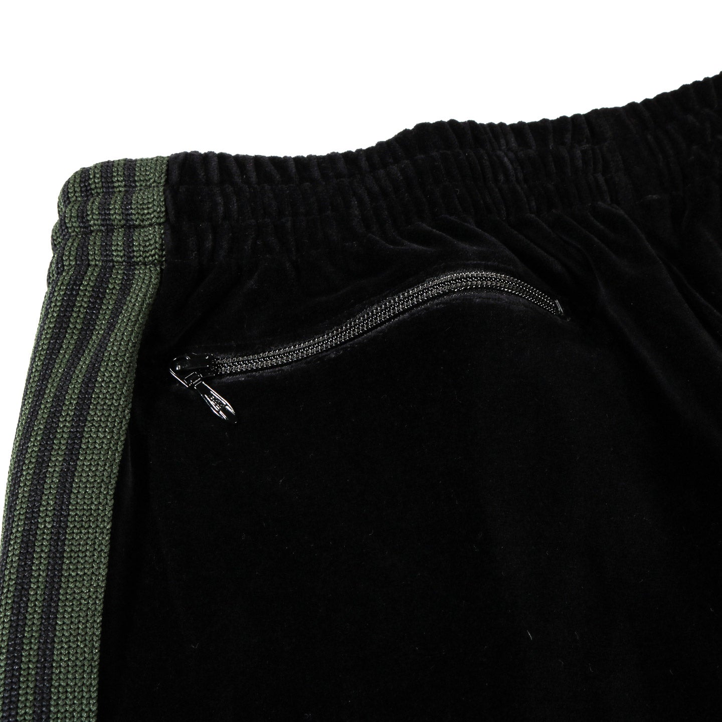 NEEDLES NARROW TRACK PANT VELOUR BLACK