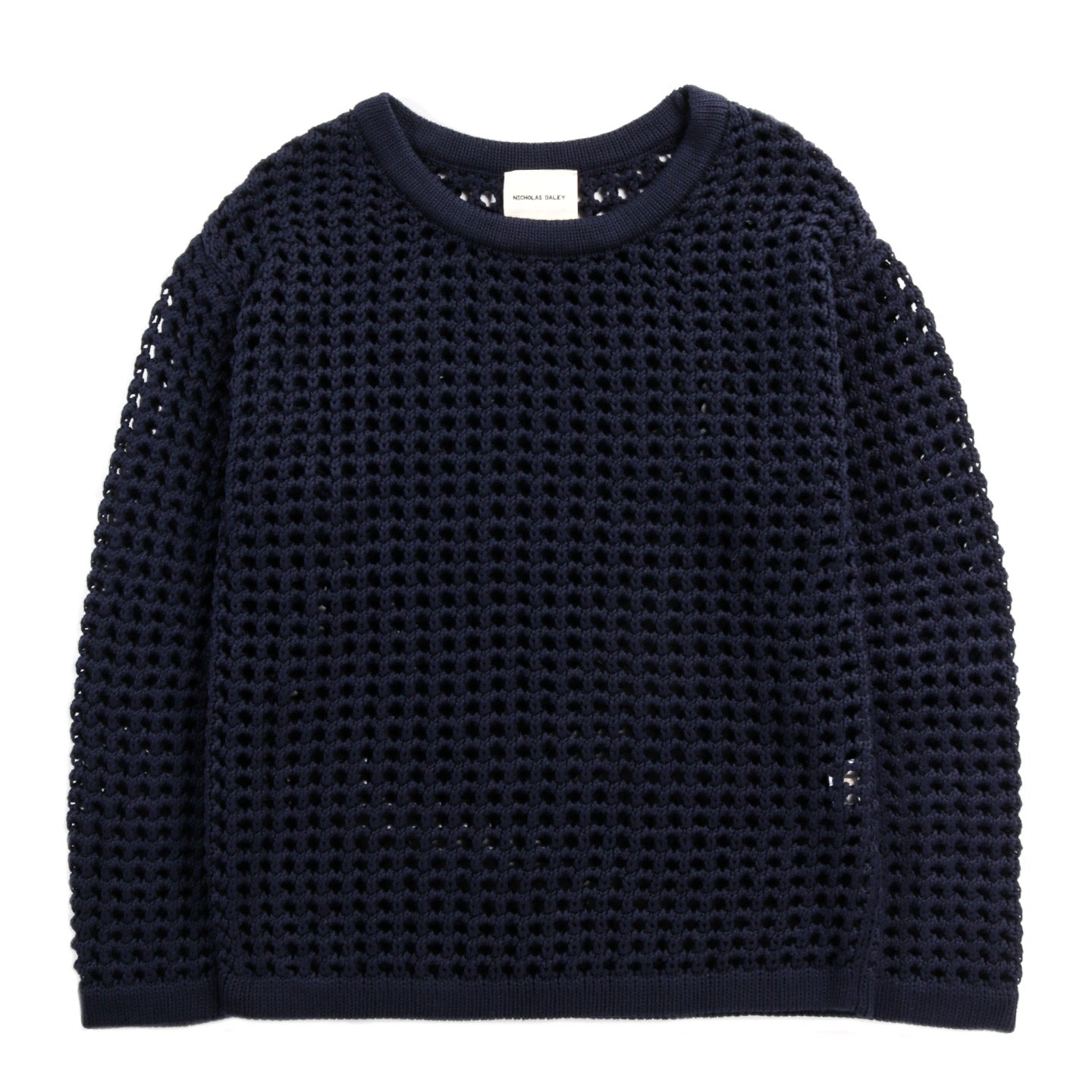 NICHOLAS DALEY LONGSLEEVE CROCHET NAVY