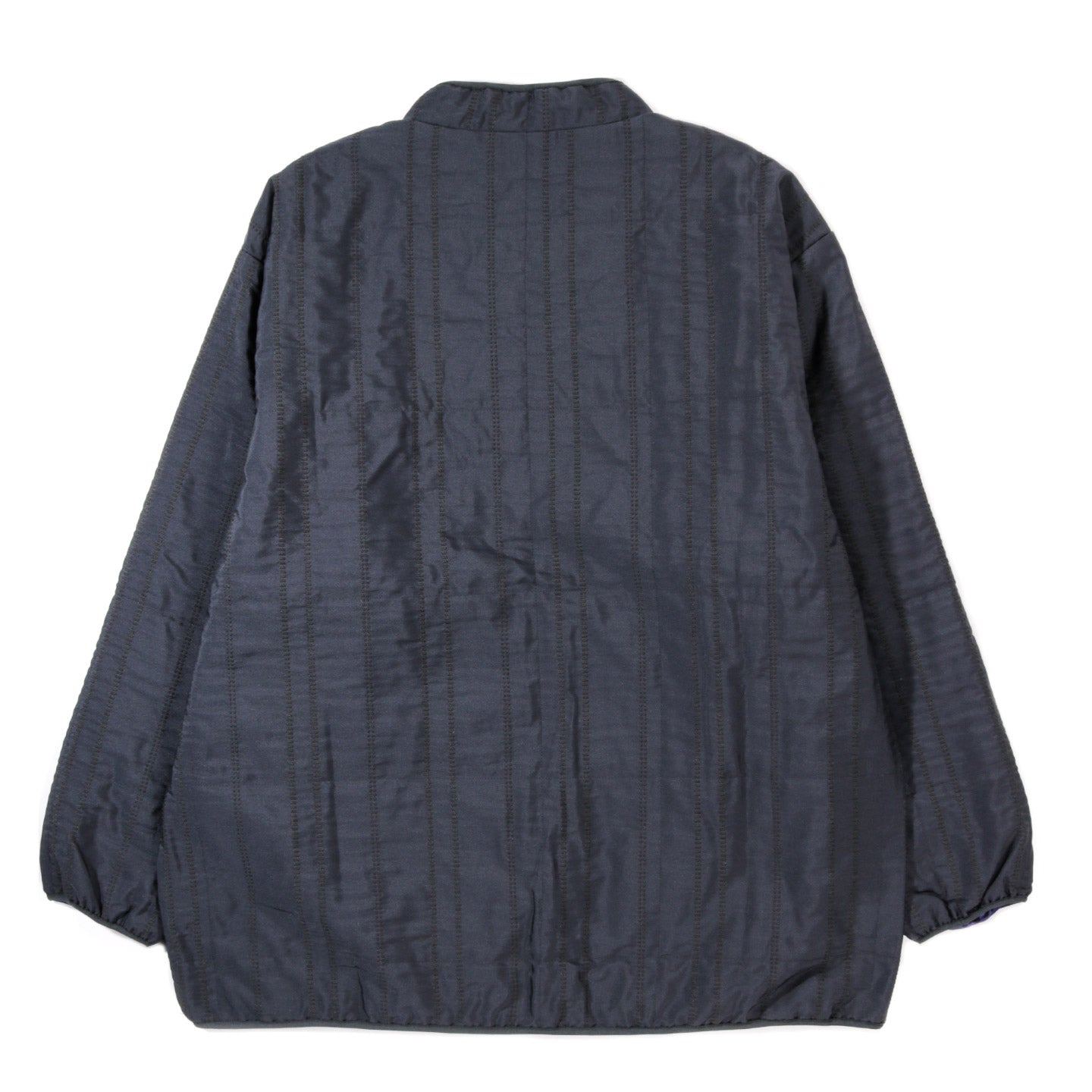 NEEDLES PIPING QUILT JACKET STRIPE DOUBLE JACQUARD CHARCOAL