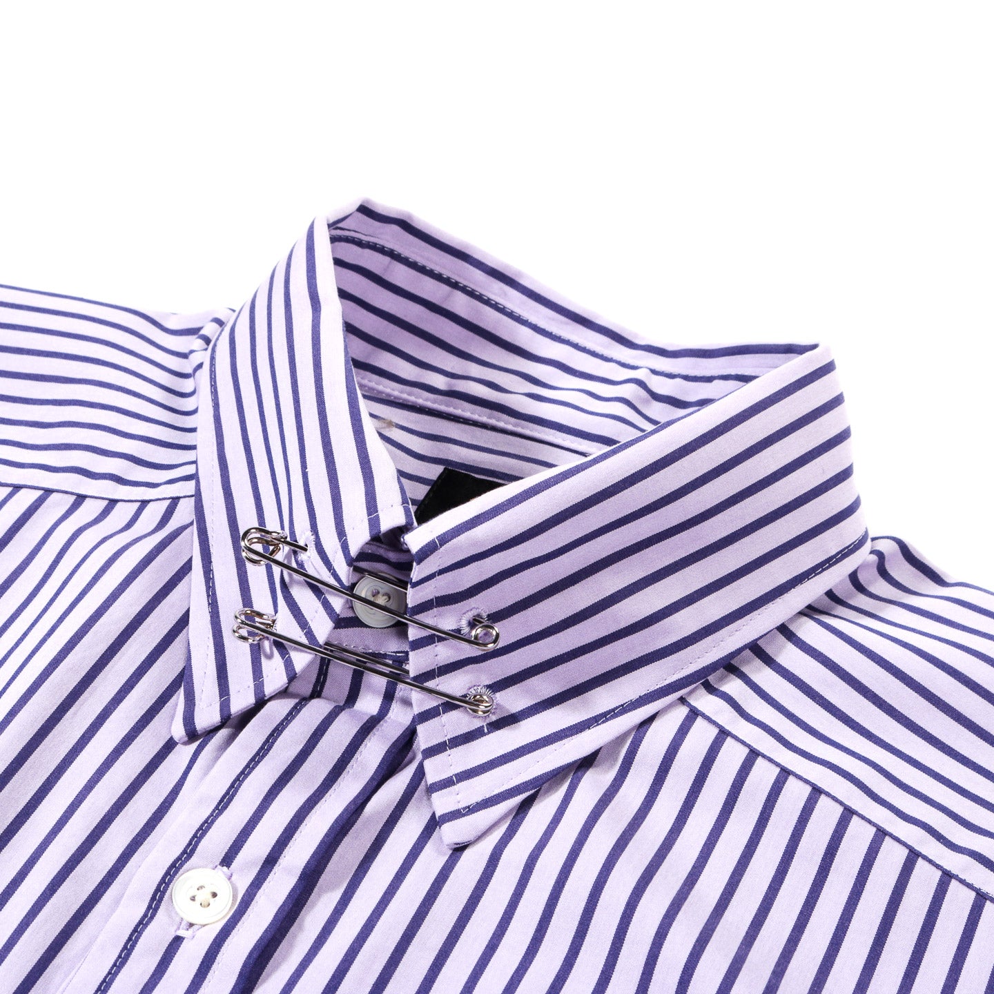 NEEDLES PINHOLE REGULAR COLLAR EDW SHIRT PURPLE STRIPE