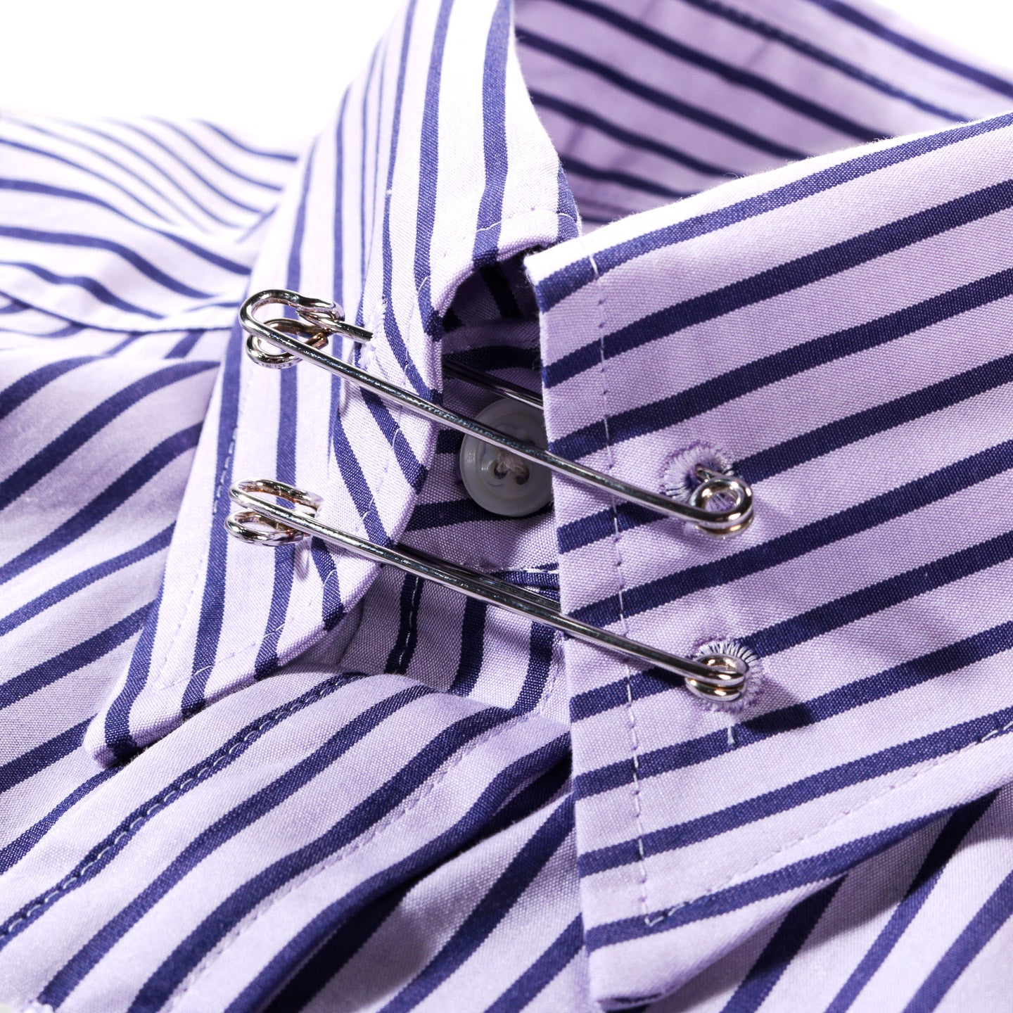 NEEDLES PINHOLE REGULAR COLLAR EDW SHIRT PURPLE STRIPE