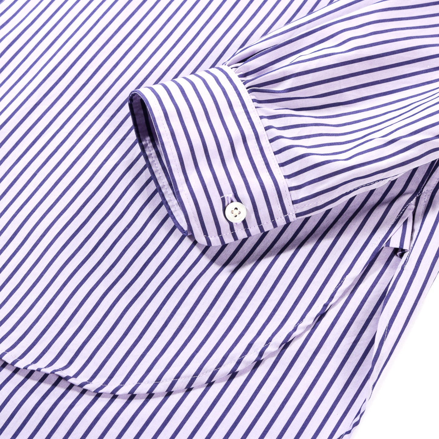 NEEDLES PINHOLE REGULAR COLLAR EDW SHIRT PURPLE STRIPE