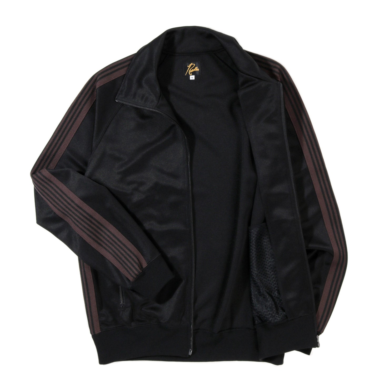 NEEDLES TRACK JACKET POLY SMOOTH BLACK