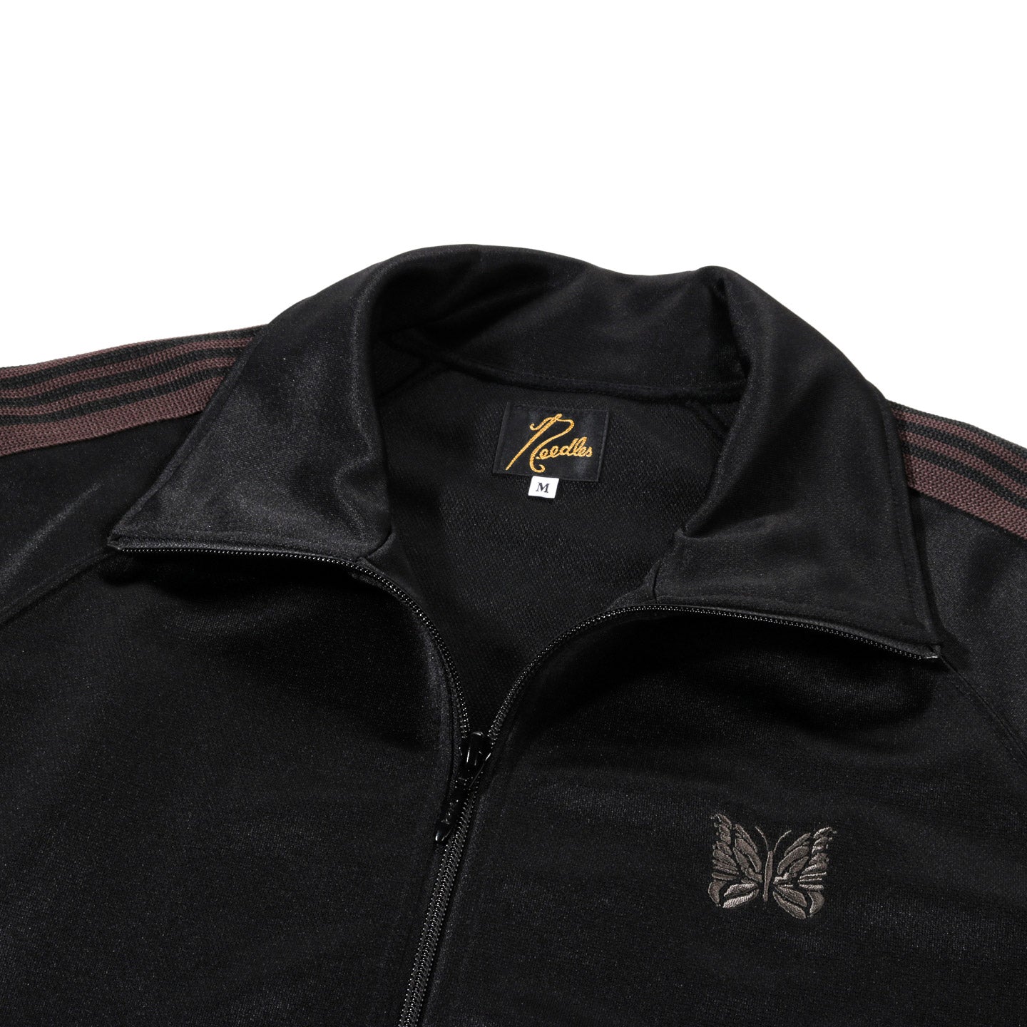 NEEDLES TRACK JACKET POLY SMOOTH BLACK