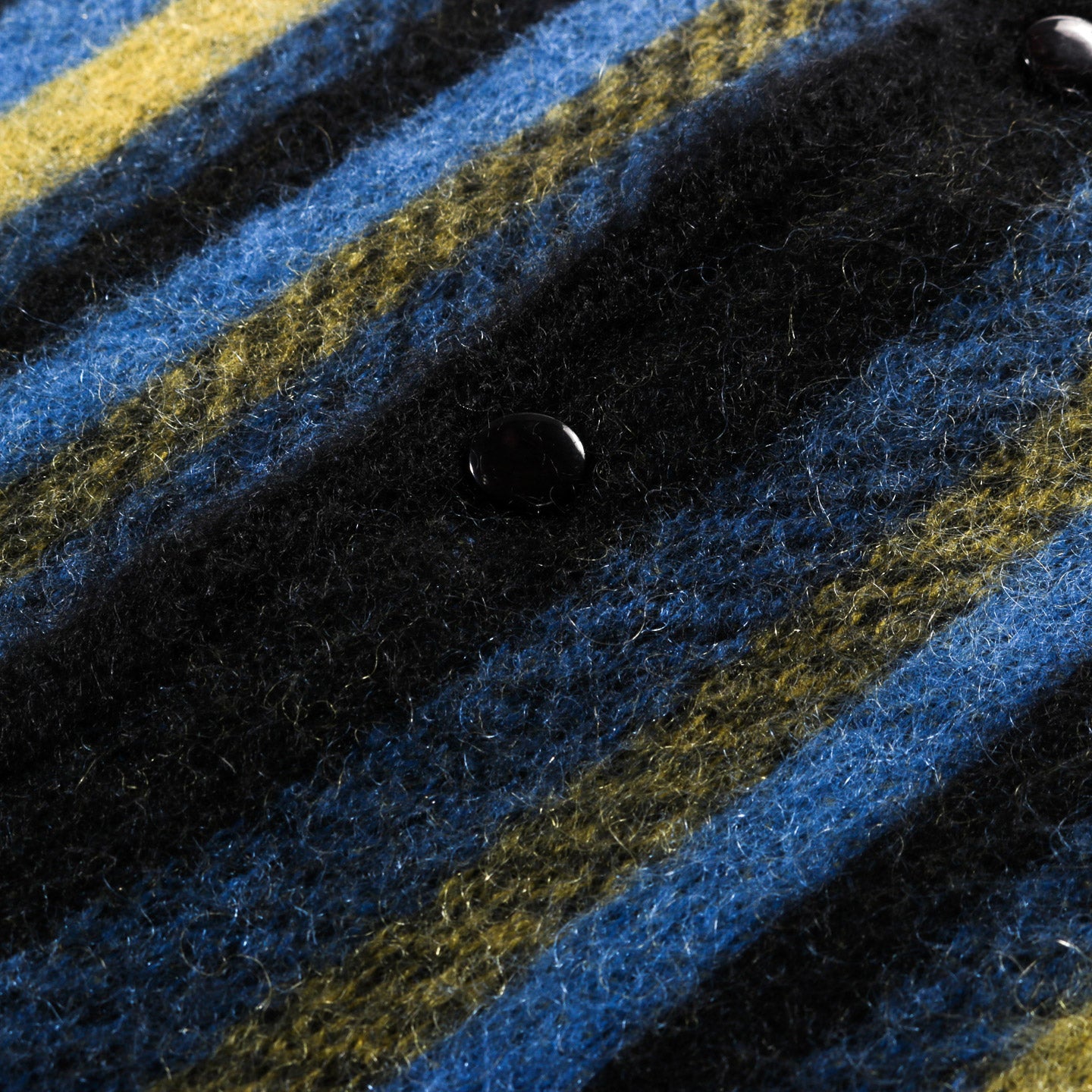 NEEDLES MOHAIR CARDIGAN STRIPE BLUE / GREEN
