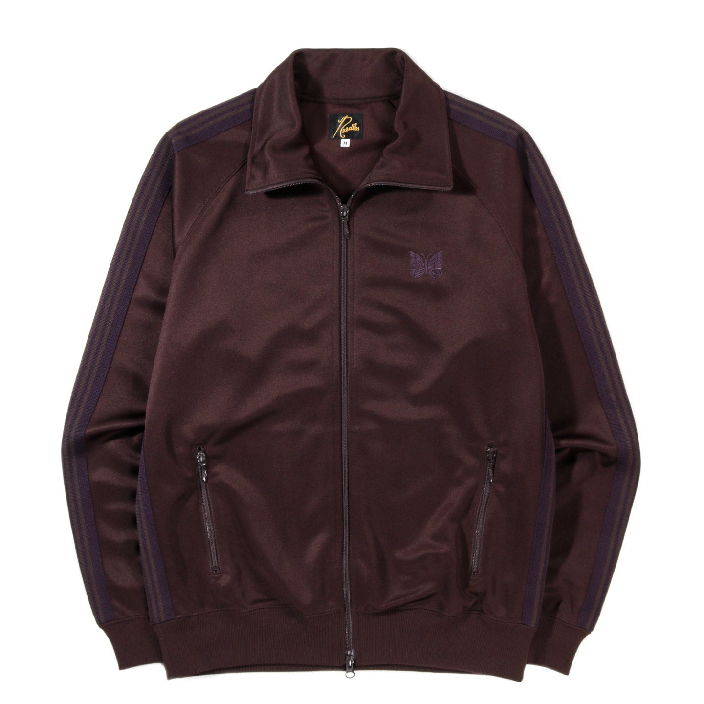 NEEDLES TRACK JACKET POLY SMOOTH DARK BROWN