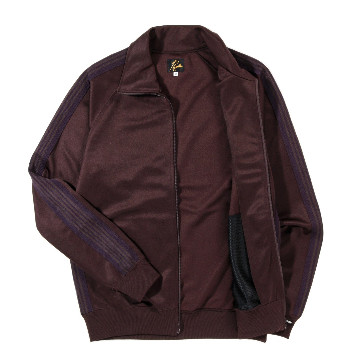 NEEDLES TRACK JACKET POLY SMOOTH DARK BROWN