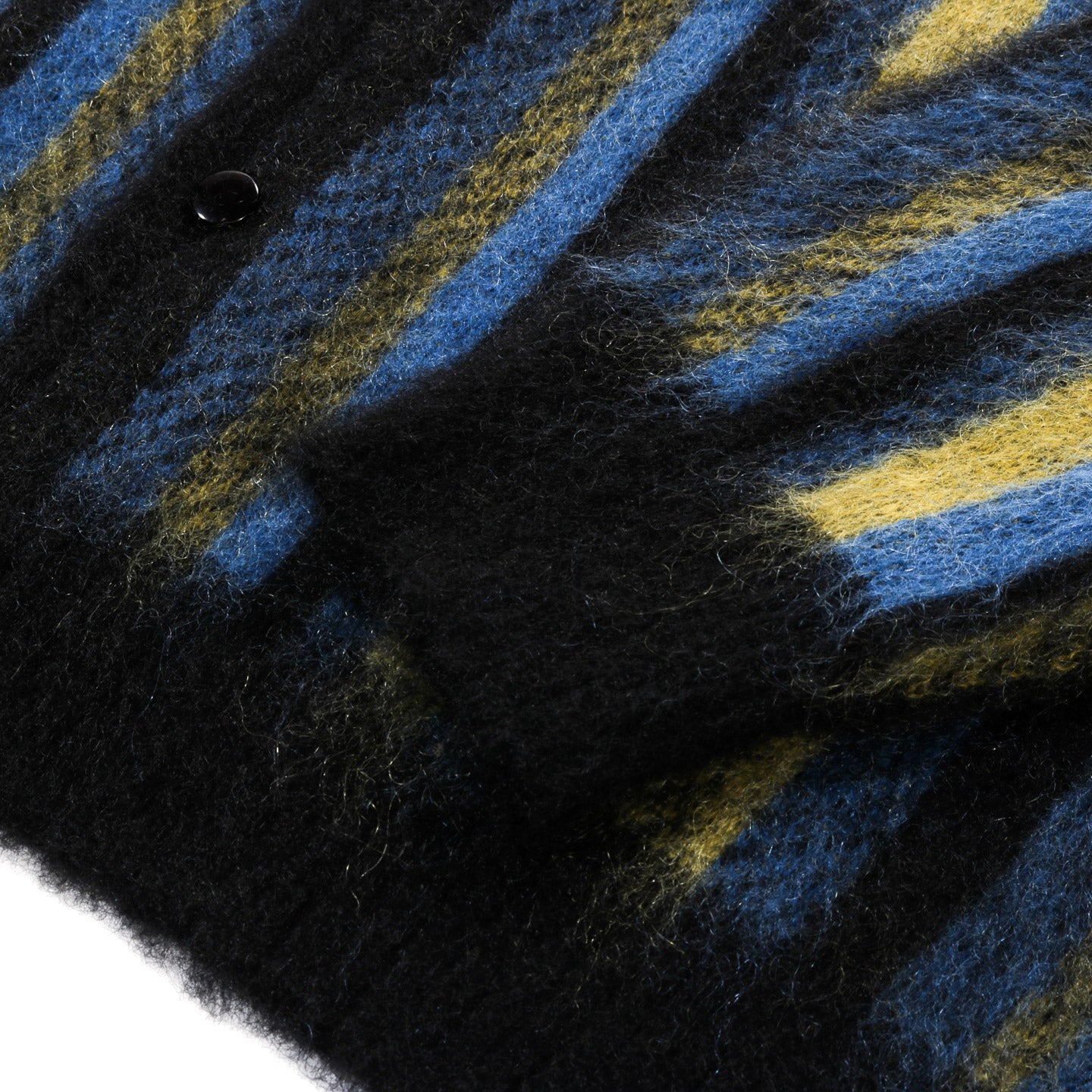 NEEDLES MOHAIR CARDIGAN STRIPE BLUE / GREEN