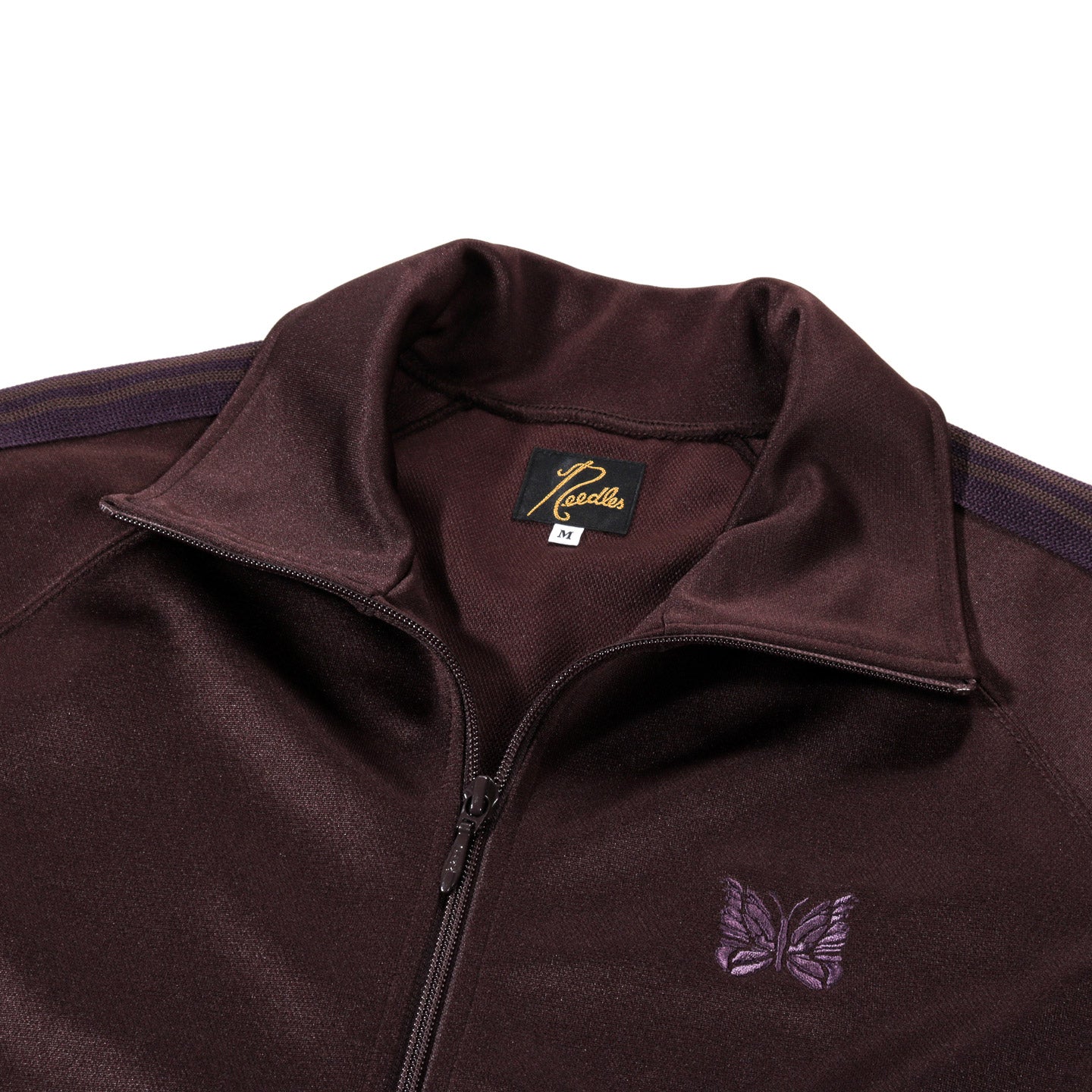 NEEDLES TRACK JACKET POLY SMOOTH DARK BROWN