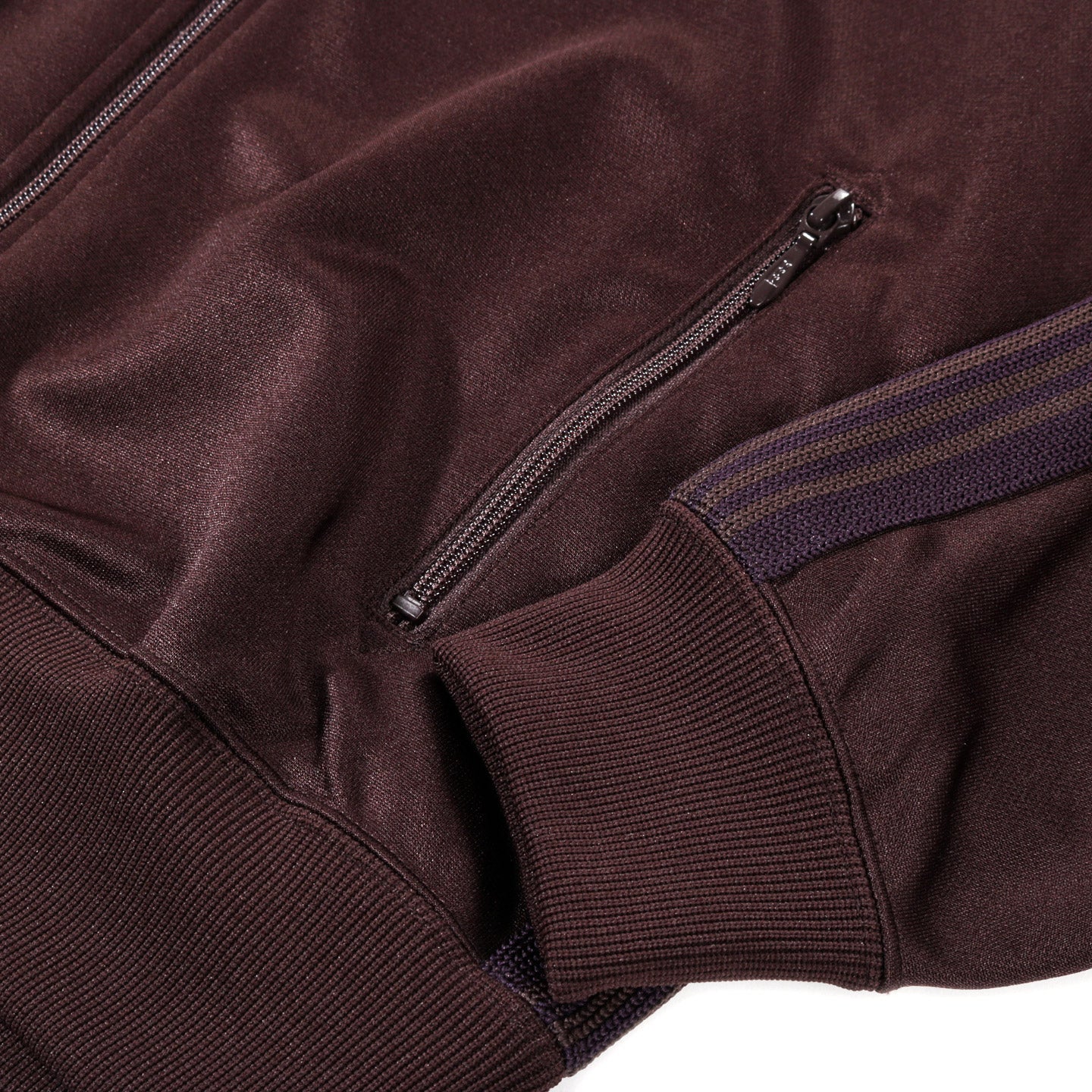 NEEDLES TRACK JACKET POLY SMOOTH DARK BROWN