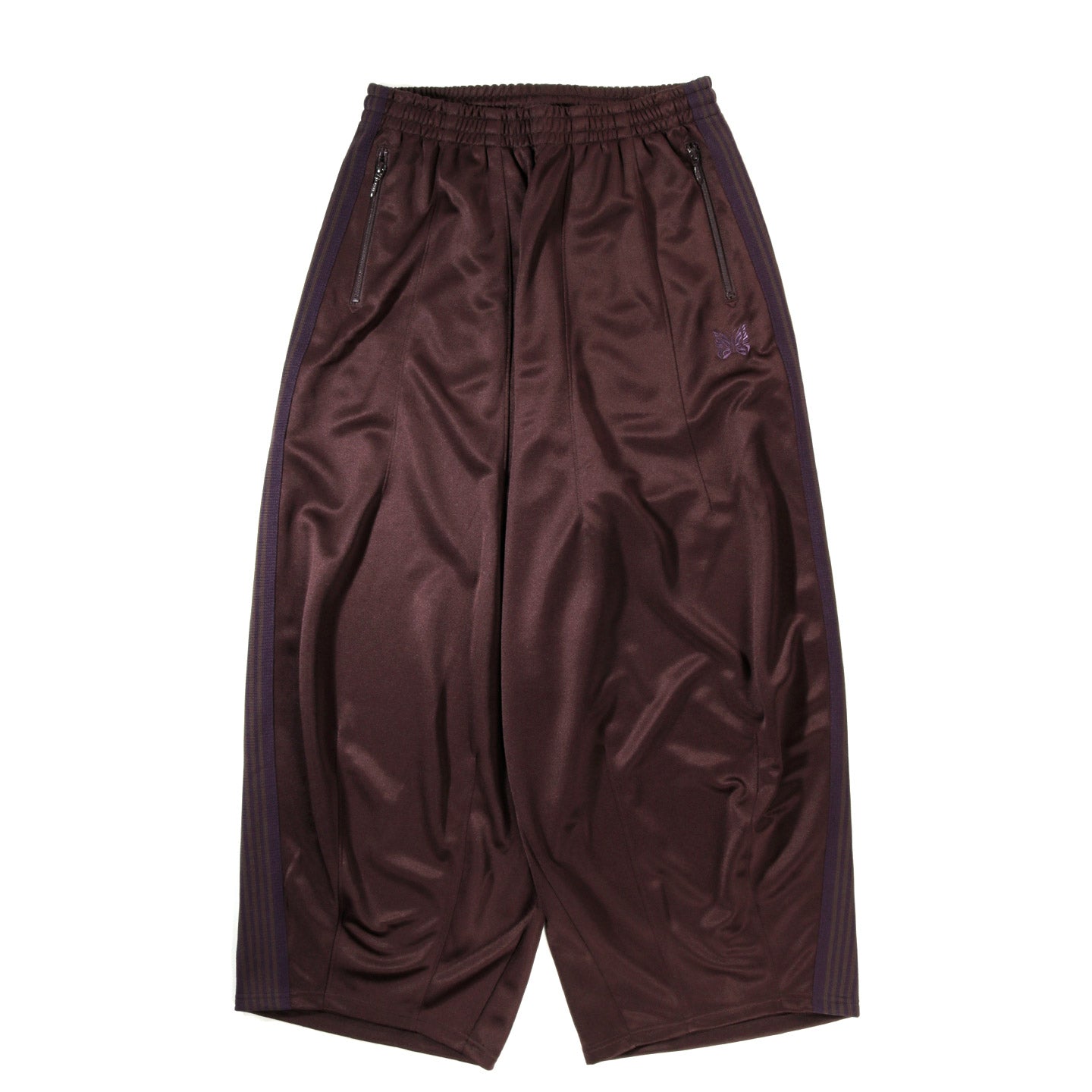 NEEDLES H.D. TRACK PANT POLY SMOOTH DARK BROWN