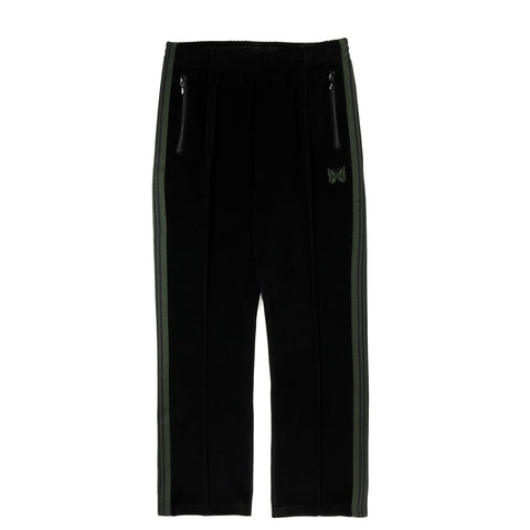 NEEDLES NARROW TRACK PANT VELOUR BLACK