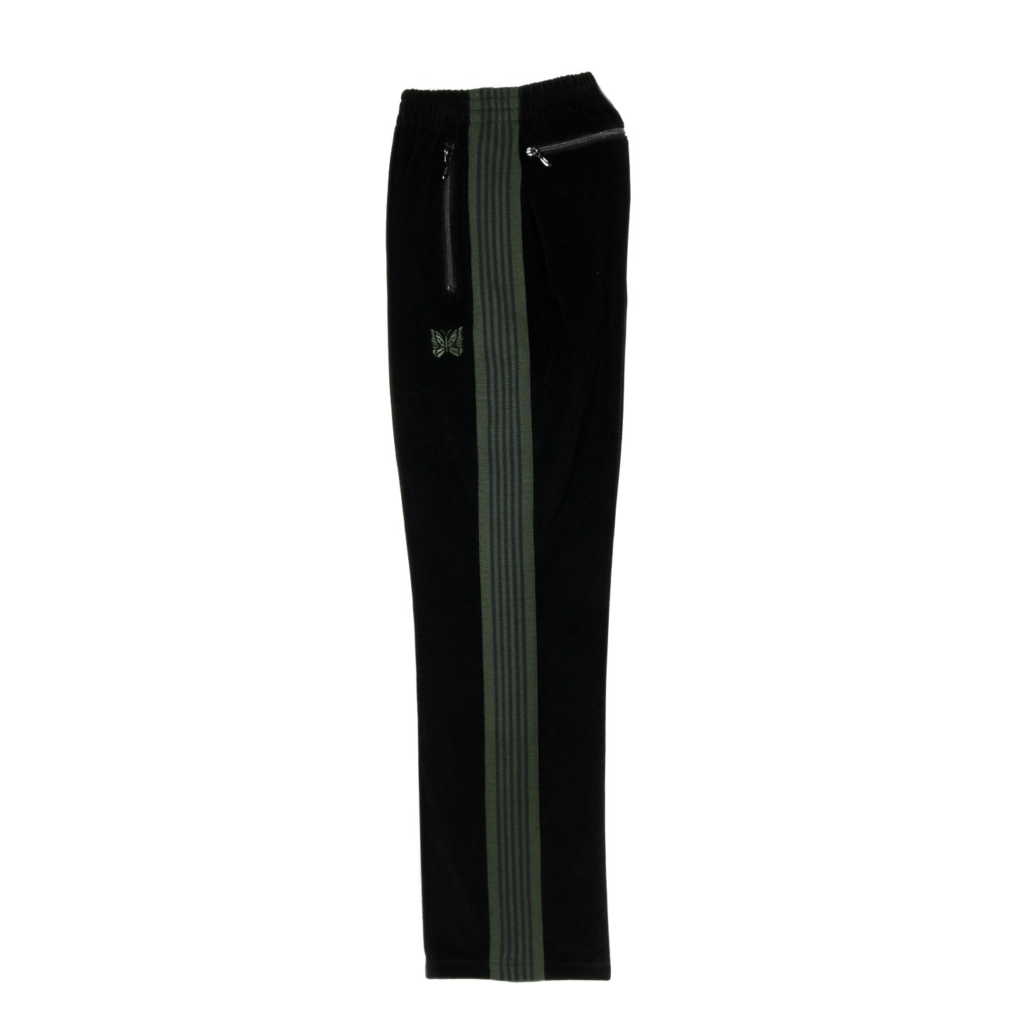 NEEDLES NARROW TRACK PANT VELOUR BLACK