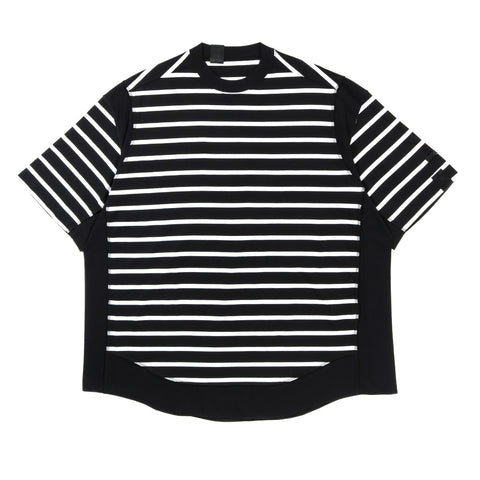 N.HOOLYWOOD 2251-CS53 BORDER STRIPE OVERSIZED T-SHIRT BLACK