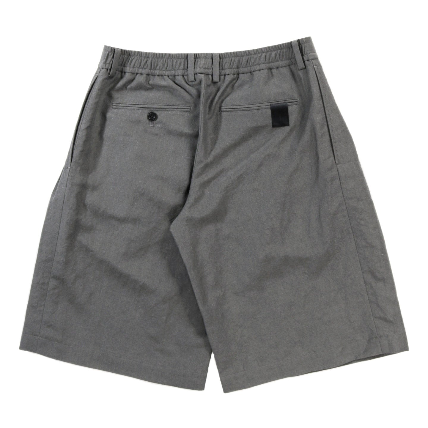 N.HOOLYWOOD 2251-PT50 WOOL / LINEN PLEATED EASY SHORTS GRAY