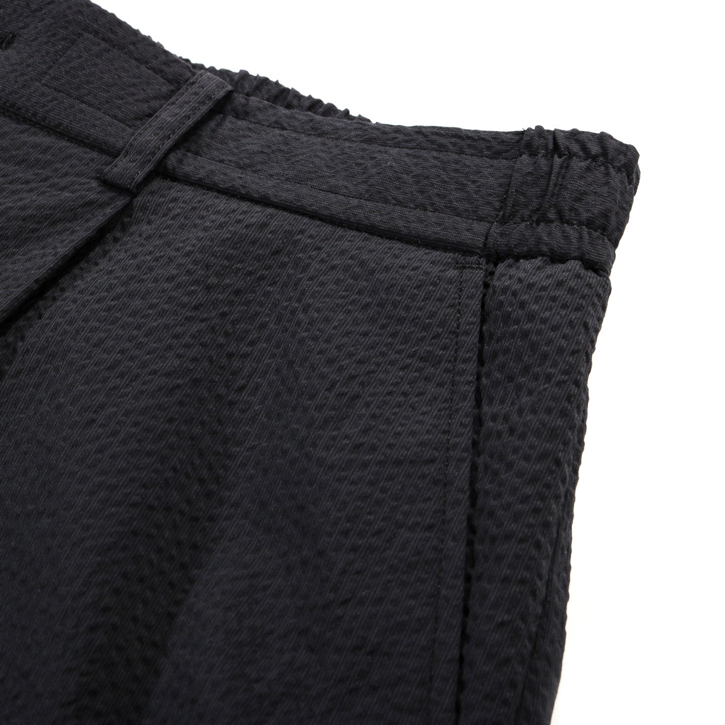 N.HOOLYWOOD 2231-PT20 SEERSUCKER EASY PANTS BLACK