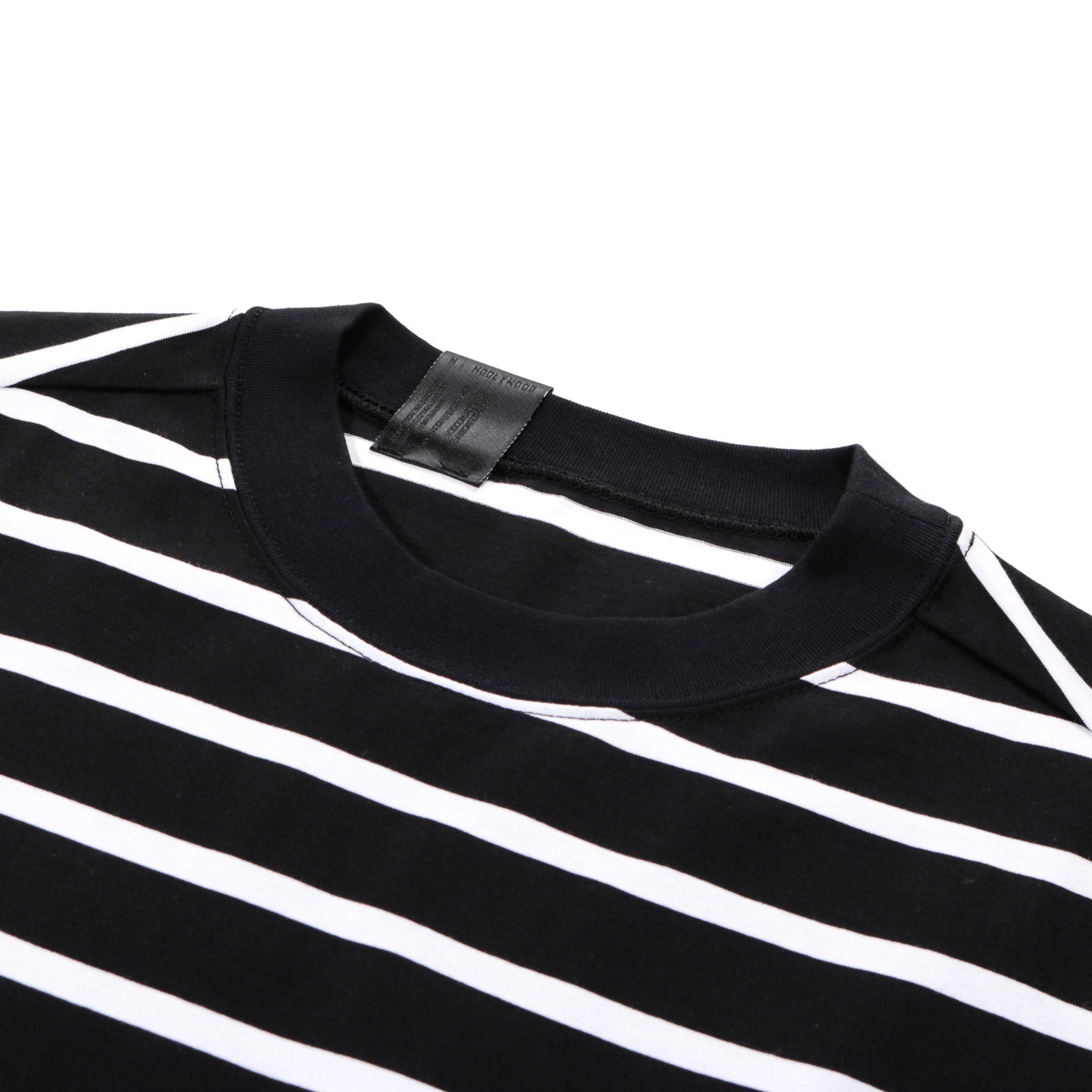 N.HOOLYWOOD 2251-CS53 BORDER STRIPE OVERSIZED T-SHIRT BLACK