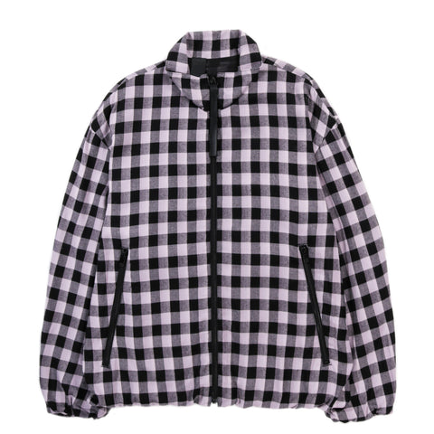 N.HOOLYWOOD 2251-BL08 RAYON TRACK BLOUSON BLACK CHECK