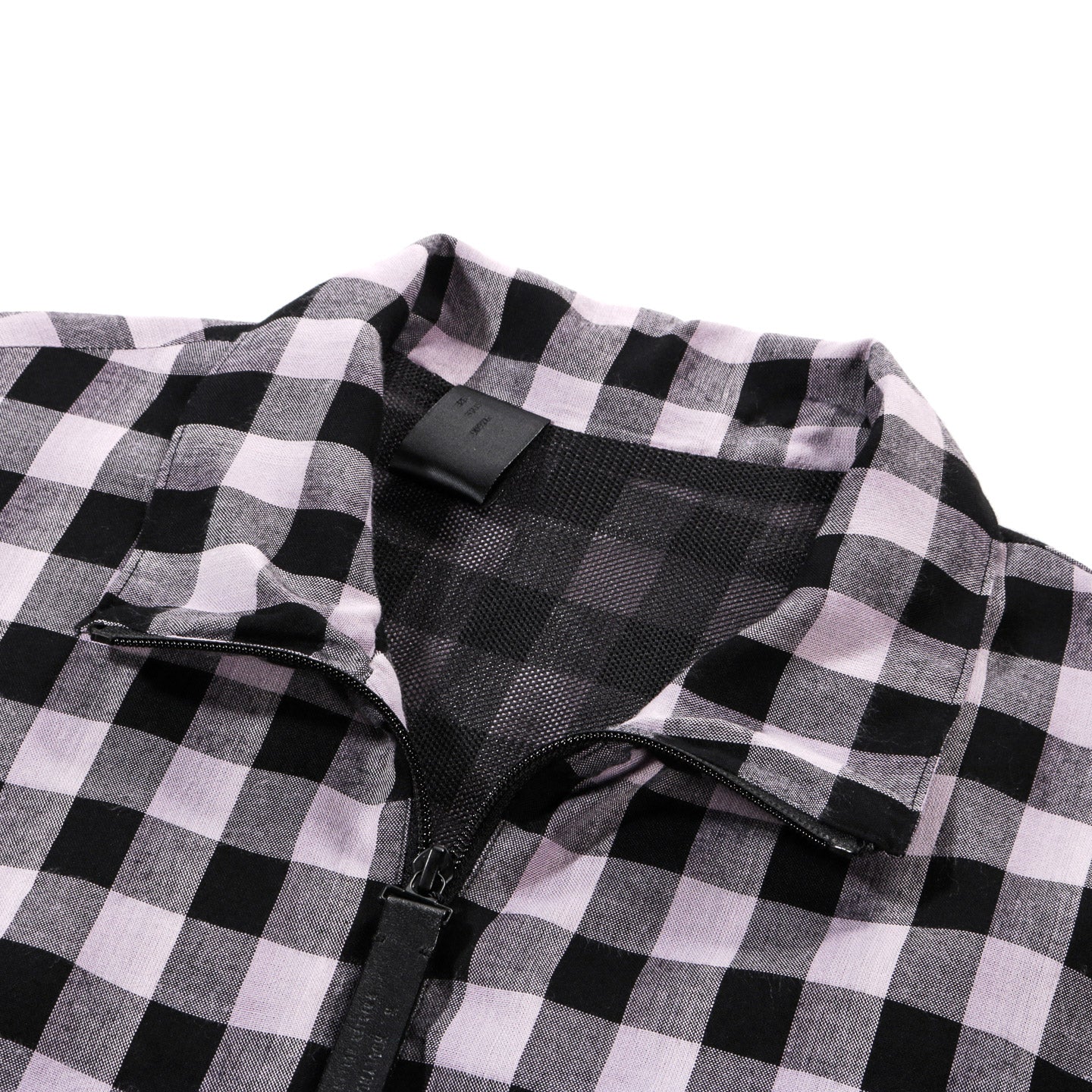 N.HOOLYWOOD 2251-BL08 RAYON TRACK BLOUSON BLACK CHECK