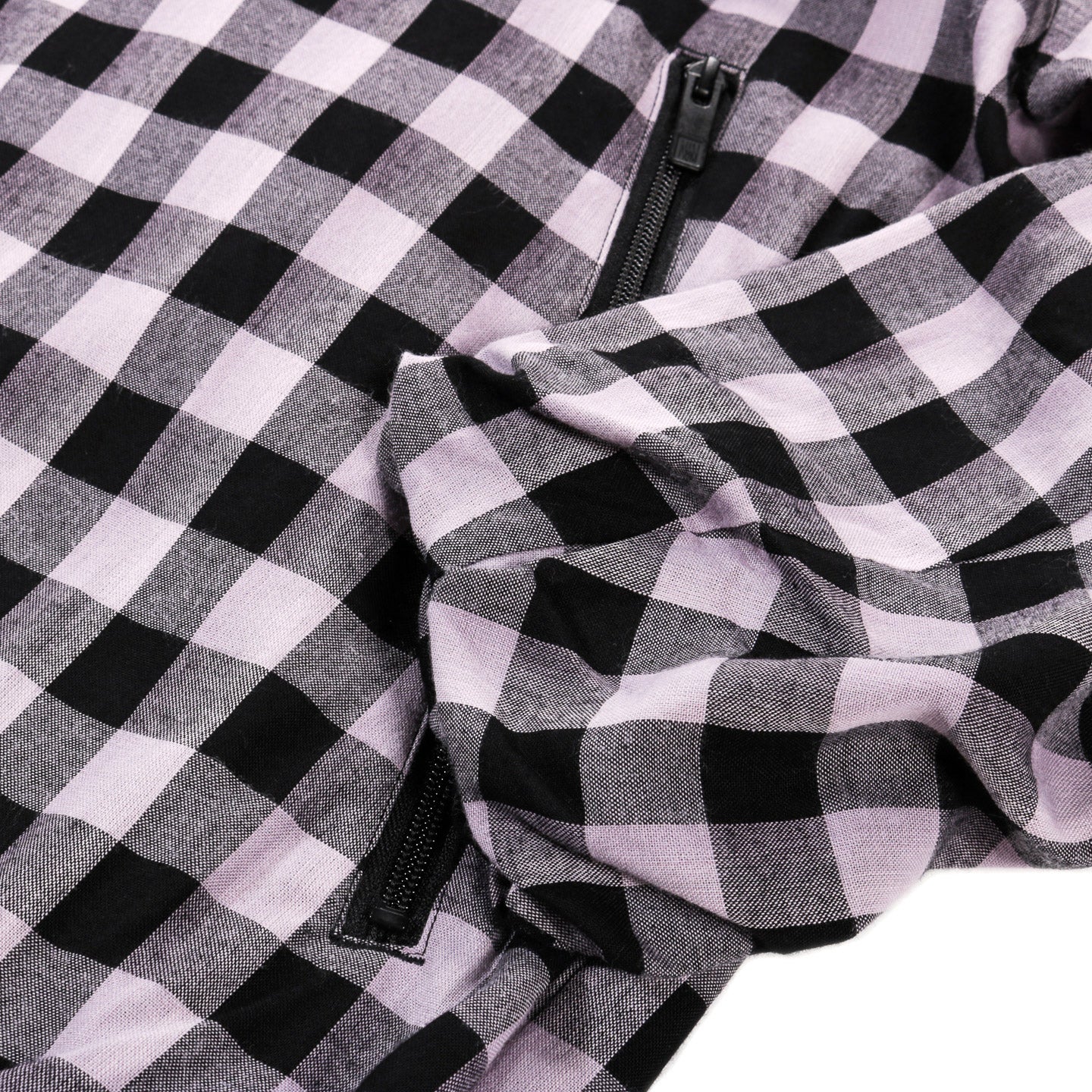 N.HOOLYWOOD 2251-BL08 RAYON TRACK BLOUSON BLACK CHECK